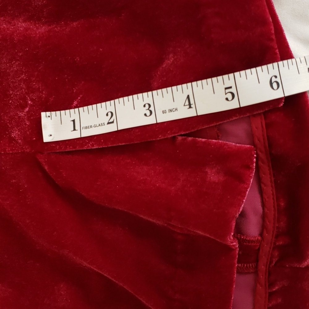 Anthropologie Monte Raspberry Velvet Mini Skirt - Picture 12 of 16